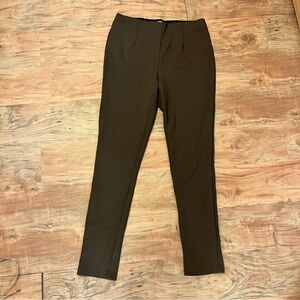 Calvin Klein Chocolate Brown Trousers Stretch Office Work Business sz 8 Classic